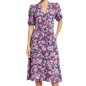 Vince Camuto Floral Pebble Crepe Midi Dress - Size 6 - NWT